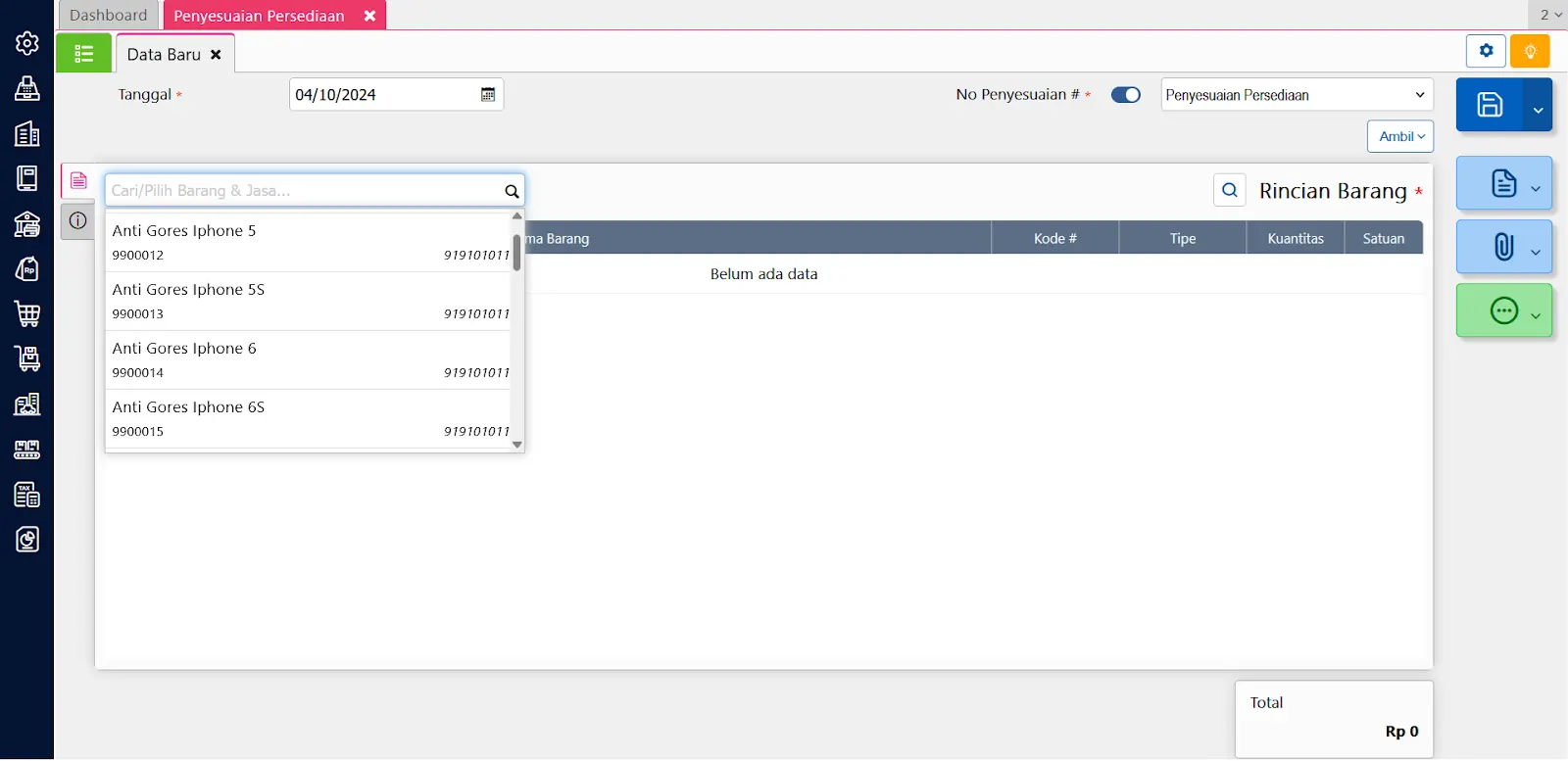 membuat penyesuaian persediaan